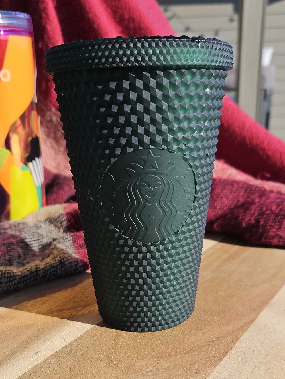 Starbucks Dark Green Textured Studded Tumbler 2021